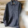 Maden 2023 Vintage Duże kieszenie Umytą koszulę dżinsową męską swobodną 240G Button Down Długie rękawy koszulki amekaji luźne wierzchołki robocze 240202