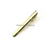 Tie Clips Copper Metal Fashion For Men Suits Formal Wedding Necktie Shiny Plain Ties Clip Pin Clasp Jewelry Accessories Drop Ship De Dhwwc