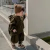 男の子の女の子フード付き服セットフーディーパント2PC