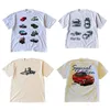 メンズTシャツY2Kトップレトロ中世の車両パターングラフィックラウンドネックエクストラ大きなショートスリーブゴシッククラシックTシャツ夏最新