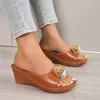 Slippers Women's Beach Slope Heel Hollow Casual Womens Heart For Women Size 12