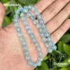 Losse Edelstenen Groothandel Natuurlijke 7.8-8mm Blue Topaz Facet Ronde Kralen Voor Het Maken Van Sieraden DIY Ketting Armband Mikubeads