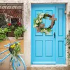 Dekoratif Çiçekler Paskalya Çelenk Çapraz İşaret ve Yay Asma Bahar Diy Süsleme Ön kapı duvar penceresi Bahçe Ev Dekorasyonu 2024