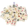 Mahjong set gra chińskie mini przenośne platformy Płytki podróżne Tradycyjna tabela gier amerykańskich deska mahjongg jong impreza duża 240202