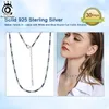 ORSA JEWELS Bling Zircon Tennis Necklace 925 Sterling Silver Italian Handmade Iced Out CZ Chain Jewelry For Men Women SSC 240125