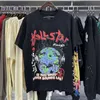 ヘルスターシャツメンズTシャツデザイナーシャツメンティーレディースラッパー洗浄グレーヘビークラフトユニセックス半袖トップハイストリートファッションレトロヘルスター女性Tシャツ27