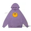 Draw Men's Hoodie Yellow Smiley Face Letters Print Sweatshirt Women's Tshirt Quality Cotton Trend Long Sleeve Hoodies High Street Casual Draw 813