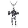 Pendant Necklaces Power Stainless Steel Bodybuilder Necklace Ancient Sier Man Dumbbell With Chain Hip Hop Jewelry Will And Sandy Dro Dhr9B