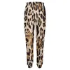 Calças femininas leopardo impressão jogger outono pele animal design abstrato retro sweatpants mulheres hip hop impresso calças tamanho grande