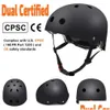 Beschermende uitrusting Skateboardhelm voor Adts Skate Adt Skateboarding Jeugd Scooterhelmen Kindschaatsen 240124 Drop Delivery Sports Out Otgmd