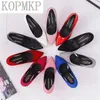 Sprzedawanie damskich butów spiczasty palce czółenki patent skórzana sukienka czerwona 8 cm buty do łodzi buty ślubne zapatos mujer 240123