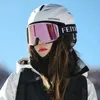 Unisex Skihelm Brille Antiimpact Skateboard Schneebrillen Set Professionelle Erwachsene Kinder Skifahren Sicherheitsausrüstung 240124