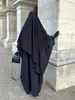 Vêtements ethniques Plain Long Khimar Voile musulman à mettre sur Hijab Abaya Prière Jilbab Ramadan Eid Hijabs pour femme Foulard islamique Niqab Burqa