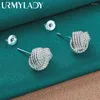 Stud Oorbellen URMYLADY 925 Sterling Zilver Das Een Knoop Voor Vrouwen Mode Bruiloft Engagement Charm Sieraden