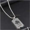 Pendant Necklaces Stainless Steel 12 Zodiac Sign Necklace Men Hip Hop Id Dog Tag Pendants Charm Star Choker Astrology Fashion Jewelr Dhauf