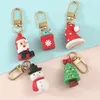 Anahtarlık 1 adet PVC Noel Serisi Kolye Keychain Moda Sevimli Noel Baba Ağacı Eldivenleri Çanta Aksesuarları Küçük Hediyeler