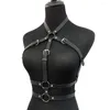 Jarretières en cuir pour femmes, harnais corporel Sexy, ceinture de Bondage, Lingerie poitrine, Corset Goth, vêtements fétichistes, tenue de Festival, bretelles