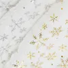 150x50 cm PV Velluto Dorato Fiocco di neve Tessuto in velluto per la decorazione natalizia Divano Copricuscino fatto a mano Panno per cucire fai da te TJ20540 240124