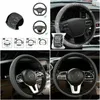 Pokrywa kierownicy ER 1PC 15 Bling Rhinestone Car Er White Akcesoria Downot Automobiles Motorcycles wnętrze otwpz