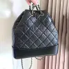 Luxe en cuir véritable cc double épaule sacs hobo crossbody sac à dos designer chaîne sacs d'école mode bookbag fourre-tout embrayage sac à main femmes grand cartable