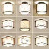 Ceiling Lights 17 Types Chinese Style LED Light E27 Fabric Lamp For Living Room Aisle Balcony Porch Lampara Techo