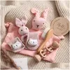 Aandenkens Baby Kwijlen Handdoek Speelgoedset Mijlpaalkaarten Accessoires Pography Props Maandelijkse Groei Herdenking Baby's Pos Geboortecadeau 24013 Ot6Kr