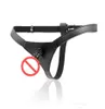 Livraison gratuite!Sangle noire Masturbation lesbienne gode culotte de sous-vêtements pénis Plug ceinture adulte jouets sexuels outil sexuel pour Women2873067