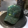 Ball Caps 2024 Women Baseball Hats Shiny Rhinestone Cap Female Bling Crystal Decoration Fashion Girls Accessories