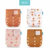 Happyflute Fashion Style Baby Pieprzyca 4PCSSet Cover Diaper Count Waterproof wielokrotnego użytku 240119