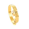 Bangle 2Pcs 45mm Gold Color Bell Heart Baby Bracelet High Quality Kids Bangles Simple Trendy Jewelry Mideast Arab Africa Gift