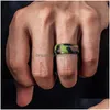 Bandringe Sile Soft Frauen Herren Bang Ring Camouflage Farbe Gym Sport Modeschmuck Will und Sandy Drop Ship Lieferung Dhzso