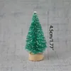 Decorazioni natalizie 12 pezzi albero artificiale in miniatura Mini artigianato fai da te modello ornamento per bambini ragazza ragazzi goccia