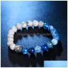 Beaded Buddha Head Nature Stone Strands Bracelet Agate Lava Wristband Women Mens Bracelets Will And Sandy Fashion Jewelry Gift Drop D Dhezt