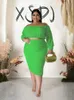 2 Piece Set Women Outfit Off Shoulder Top and Kirt Fancy Sexy Outfit Autumn Plus Size Matching Sets Wholesale Drop 240129