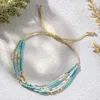 Link Bracelets Go2boho Multi Color Dainty Four-Layer Series 2024 Trendy Handmade Jewelry Hawaii BOHO Fashion Beaded Gifts For Her