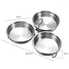 Double Boilers 2 Pcs Stainless Steel Egg Steamer Eggs Steaming Mold Boiler Frying Pan Poacher Ring Home Boiling