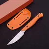 2Models 15700 Fixed Blade Knife 2.7" CPM-154 Satin Straight Back/Orange G10 Handles Outdoor Survival Hiking Self-Defense EDC Tactical Knives 15017 15500 Tools