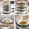 Dinnerware Sets Microwave Splatter Cover Stackable Domes Cake Tent For Kitchen Home