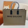 最高品質の高級デザイナートートバッグレディースハンドバッグRive Gauche Shopping Totes Purse Summer Raffia Linenビーチショルダーバッグ旅行クロスバッグ