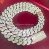 Lifeng smycken Två ton 18mm Hip Hop Luxury Cuban Link Chain Moissanite Mens Cuban Iced Out Hip Hop Cuban Chain