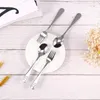 Forks 10pcs kid fork antensils soup Spoons ملعقة صغيرة من الفاكهة لأكثر من 24 شهرًا