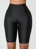 Women's Shorts Women Summer High Waist Yoga Push Up Tights Shiny Skinny Compression Tummy Control Workout Athletic Sport Gym Fitness