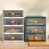 Small Stationery Cabinet Desktop Mini Plastic Storage Box Transparent Drawer 240125