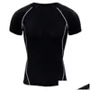 Abbigliamento da motociclista 2024 Sport da corsa Girocollo Body Fitness Manica corta Uomo Asciugatura rapida T-shirt elastica traspirante Dro Otvzc