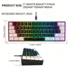 60% bedraad gamingtoetsenbord RGB-achtergrondverlichting ultracompact minitoetsenbord waterdicht klein compact toetsenbord met 61 toetsen voor pcMac-gamers 240119