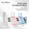 DeceMars False Eyelashes Storage Box 5 Layers Acrylic Pallet Lash Holder RED/BLUE/WHITE 240123