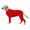Hundkläder husdjur anti-hår stretchy leotard efter skydd lång ärm jumpsuit varm och bekväm jacka skjorta