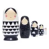 5-10 pçs/set Matryoshka Bonecas Bonecas De Madeira Russa Babushka Artesanato Divertido Crianças Crianças Presentes De Aniversário Brinquedos Bonecas 240125