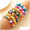 Bracelets de charme Cristal Naturel Irregar Gravier Bracelet Couleurs Bonbons Pour Femmes Bijoux Livraison Directe Dhuem