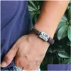 Charm Bracelets Adjustable Letter Id Leather Rope Bracelet Bangle Cuff Wristband I Love Jesus For Men Women Fashion Jewelry Drop Deli Dhh72